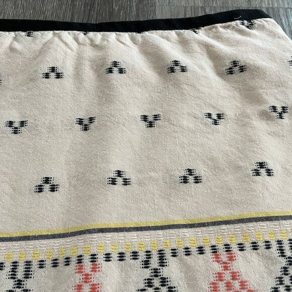 Madewell Embroidered Tan A-Line Mini Skirt - Size: 0 - Picture 6 of 9